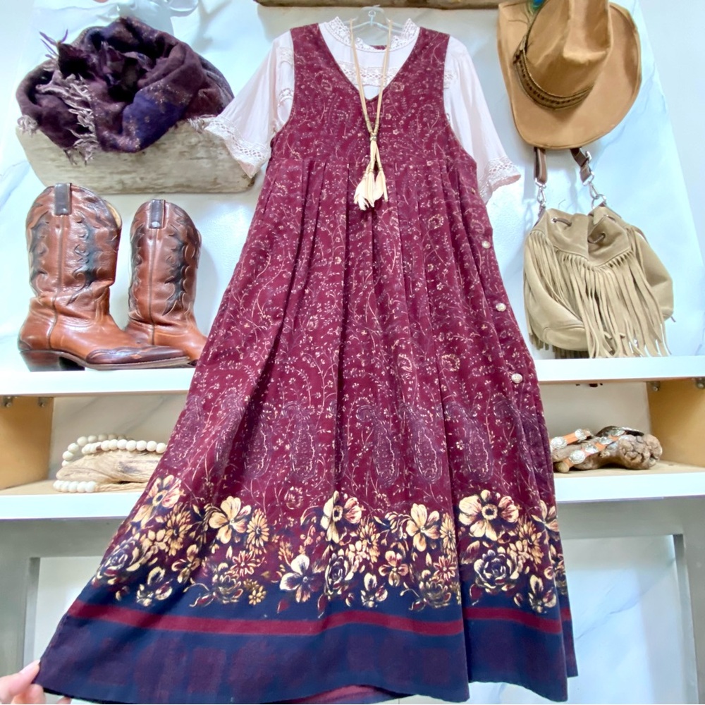 Floral Burgundy Maxi Dress